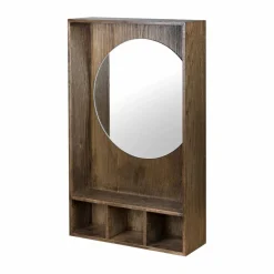 Mette Ditmer Show-me spegel med hylla small Dark oiled