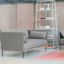 New HAY Silhouette 2-sits soffa Coda 182 grå-svarta metallben