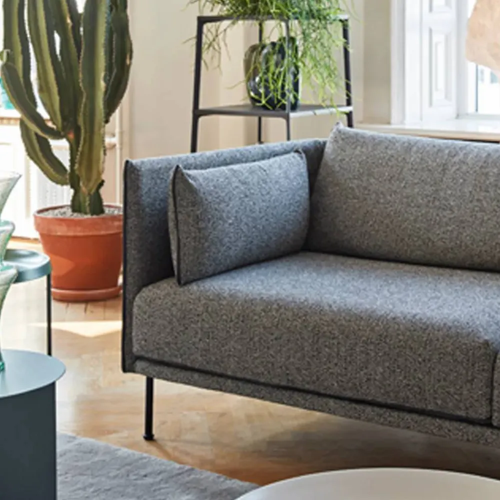 New HAY Silhouette 2-sits soffa Linara 142 cognac-kromben