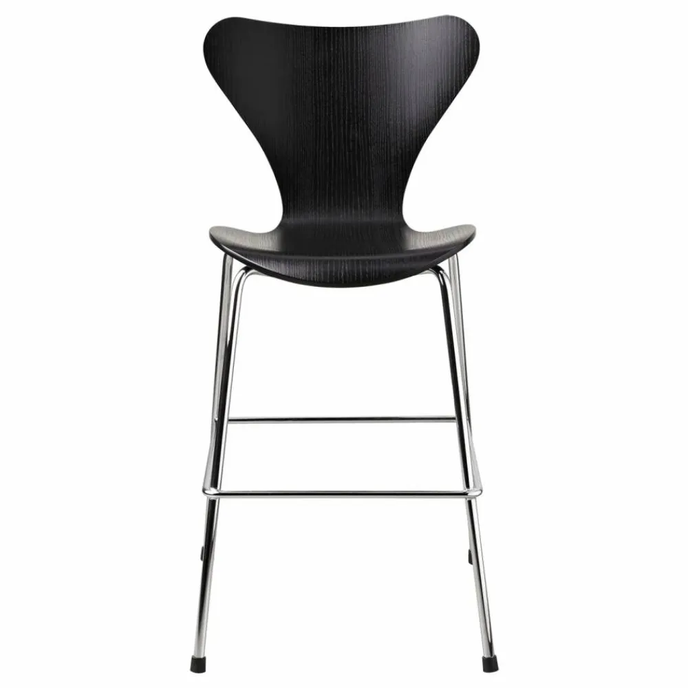 Sale Fritz Hansen 3177 Sjuan Junior stol krom Ash black