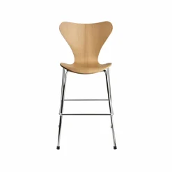 Barn Fritz Hansen 3177 Sjuan Junior stol krom Lacquered oak veneer
