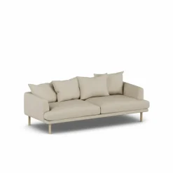 1898 Sjövik soffa Bern Beige 0341-vitoljad ek 3-sits