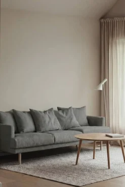 Best 1898 Sjövik soffa Caleido Grey 1240-vitoljad ek 3 5-sits