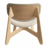 Hot Tom Dixon Slab loungestol klädd sits Natural brushed oak-Linara 05 CMHR Cream
