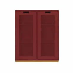 Online Asplund Snö E vitrinskåp Brown red dj. 42 cm