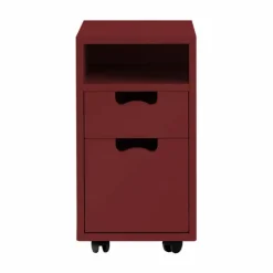 Asplund Snö G3 sängbord Brown red svarta hjul
