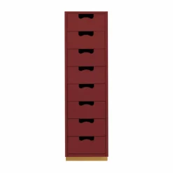 Asplund Snö J8 byrå 8 lådor Brown red