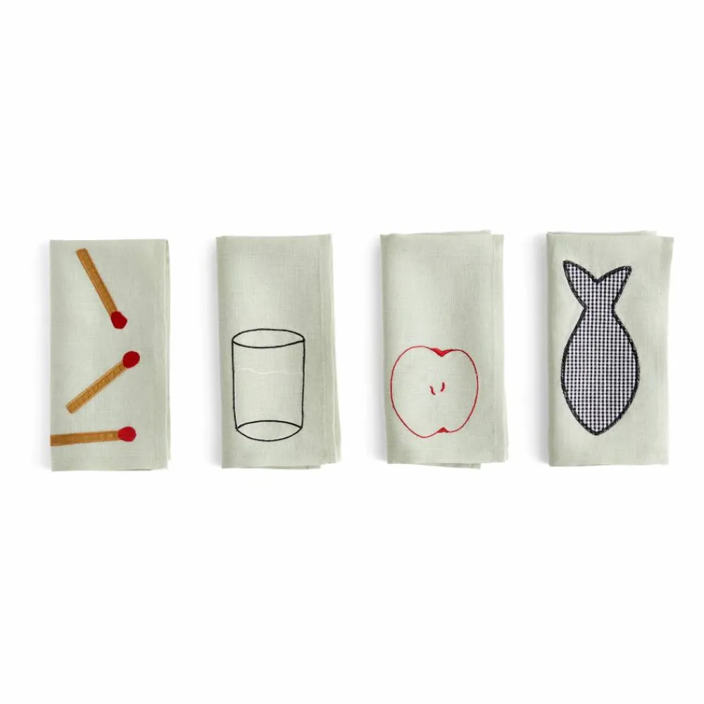 HAY Sobremesa linneservett 45x45 cm 4-pack Green