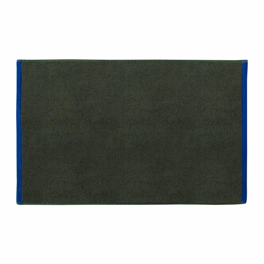 Mette Ditmer Soft badrumsmatta 50x80 cm Dark olive-light blue