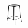 HAY Soft Edge 85 Low barpall Black-svart stålstativ