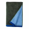 Mette Ditmer Soft handduk 50x90 cm Dark olive-light blue