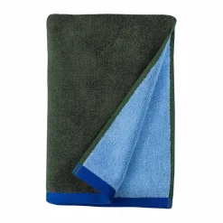 Mette Ditmer Soft handduk 50x90 cm Dark olive-light blue