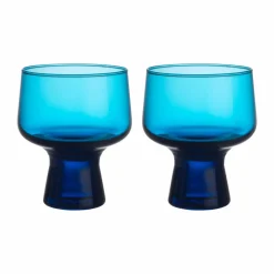 Iittala Solare glas på fot 29 cl 2-pack Elektrisk blå