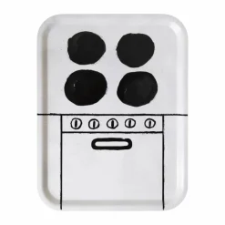 Outlet Fine Little Day Spis bricka 33x43 cm Black-white