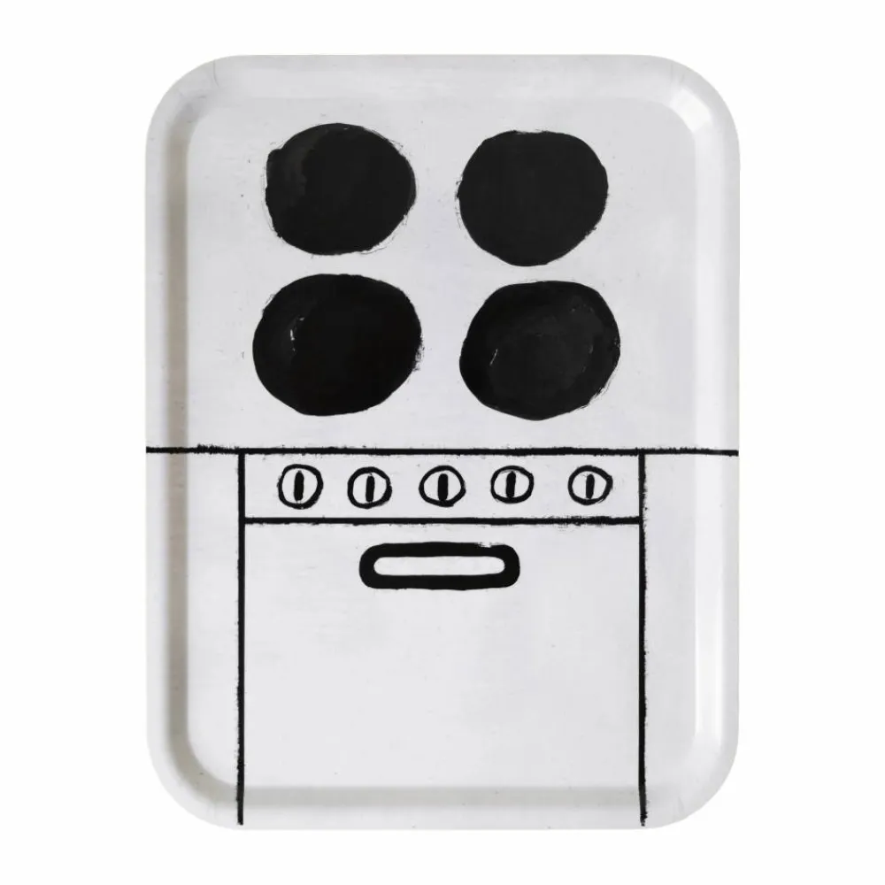 Outlet Fine Little Day Spis bricka 33x43 cm Black-white