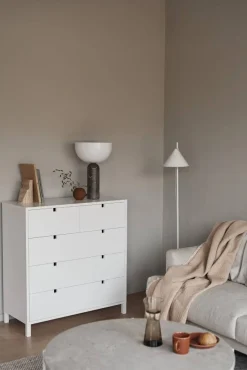 Clearance 1898 Square byrå 2+3 lådor Vit