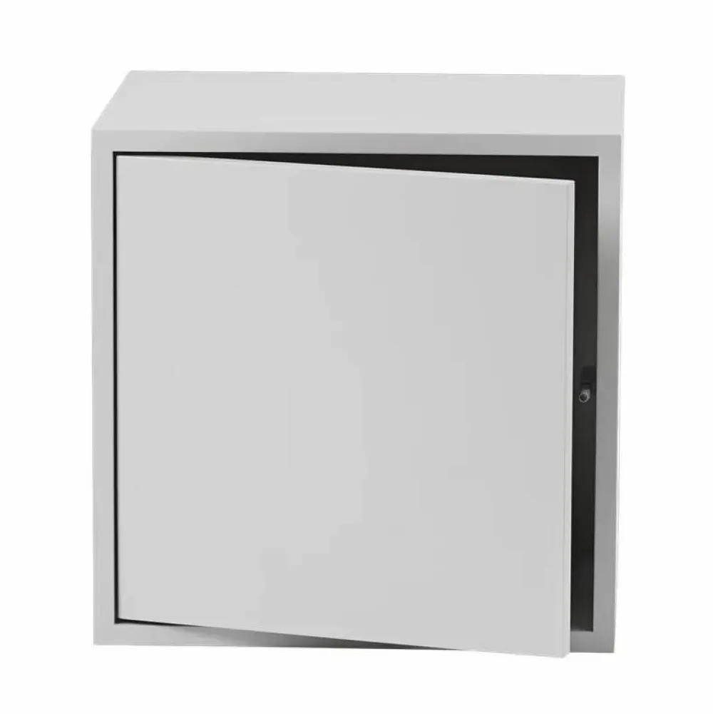 Discount Muuto Stacked förvaringssystem med dörr medium Light grey