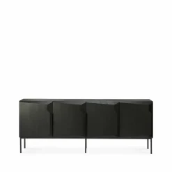 Ethnicraft Stairs sideboard 4 dörrar Svartbetsad ek 200x80x46 cm