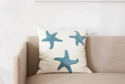 Chhatwal & Jonsson Star Fish kuddfodral 50x50 cm Off white-heaven blue