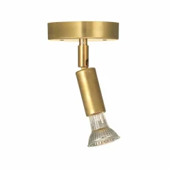 Örsjö Belysning Star 1 vägglampa/taklampa rå mässing med kopplingshus