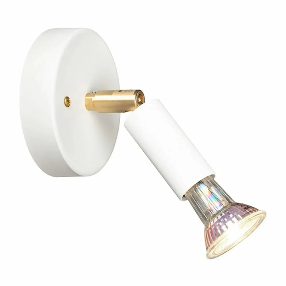 Hot Örsjö Belysning Star 1 vägglampa/taklampa vit med kopplingshus