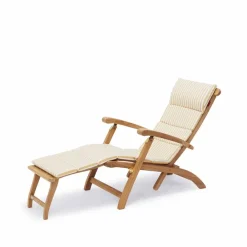 Best Fritz Hansen Steamer däckstolsdyna tyg outdoor textile golden yellow stripe