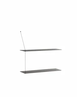 Woud Stedge hylla 80 cm Svartmålad ask
