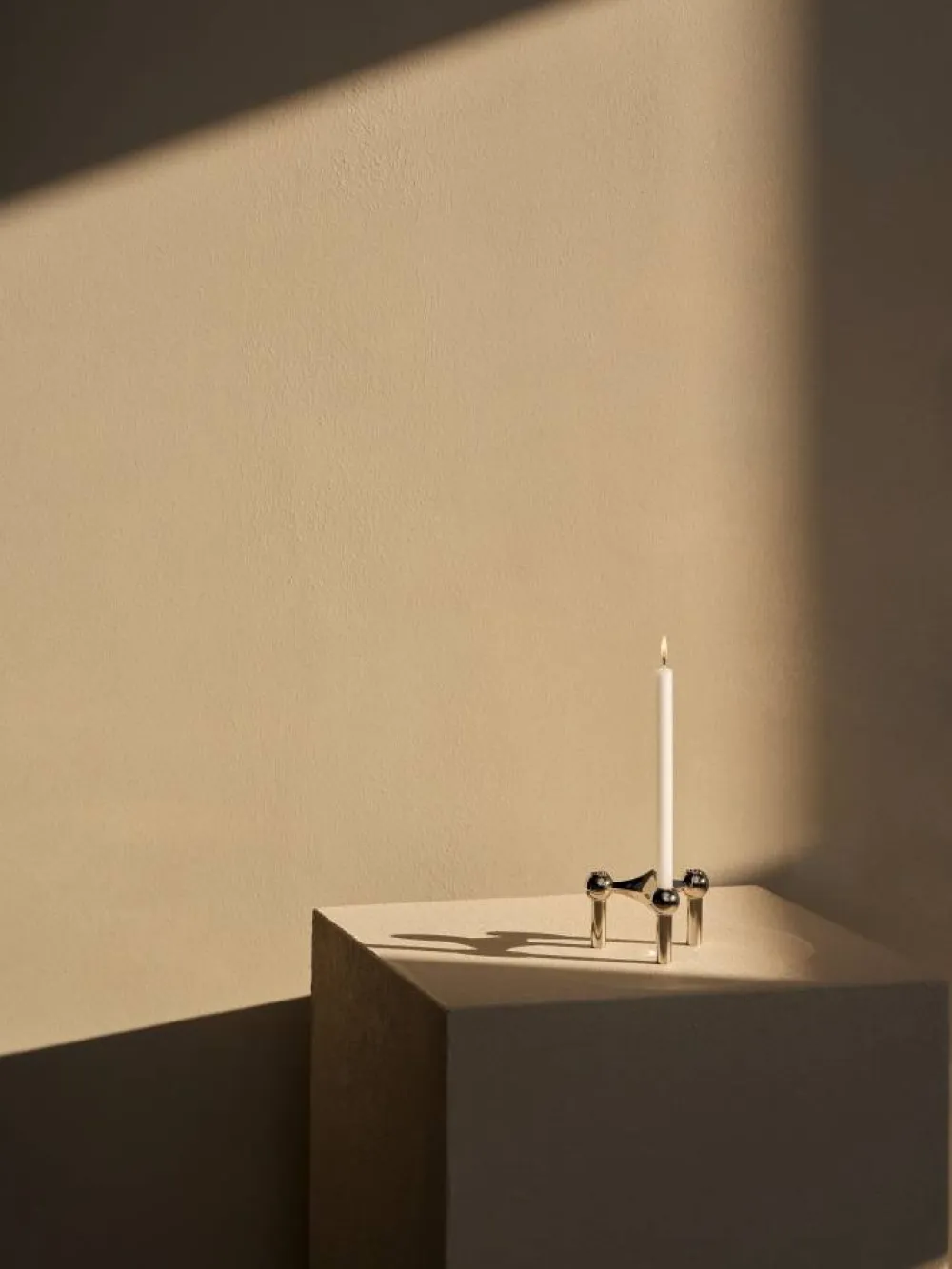 STOFF Nagel ljusstake krom