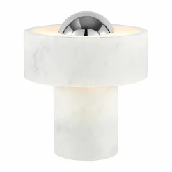 Tom Dixon Stone Portable LED bordslampa 28 cm Marble-silver