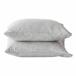 Tell Me More Stonewashed linen örngott 50x60 cm 2-pack Grey-white