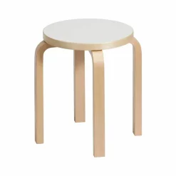 Artek Stool E60 pall 4 st ben Vit laminat-Björk