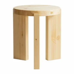 Clearance Vaarnii 001 Stool pall Matt oljevaxad furu Ø40x44 cm