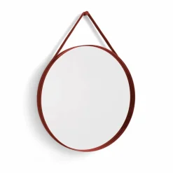 Outlet HAY Strap Mirror spegel Ø70 cm Red