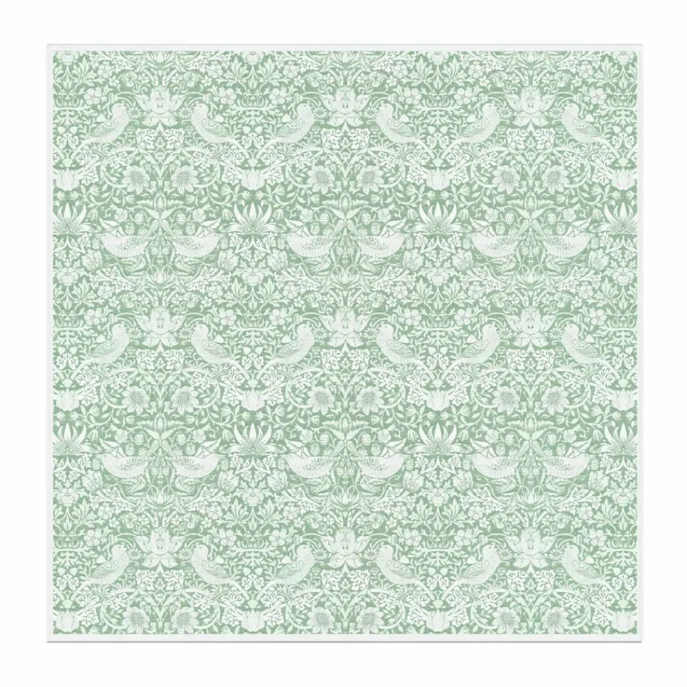 Discount Ekelund Linneväveri Strawberry Thief bordsduk 150x150 cm Grön