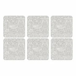 Discount Pimpernel Strawberry Thief glasunderlägg 6-pack Grey