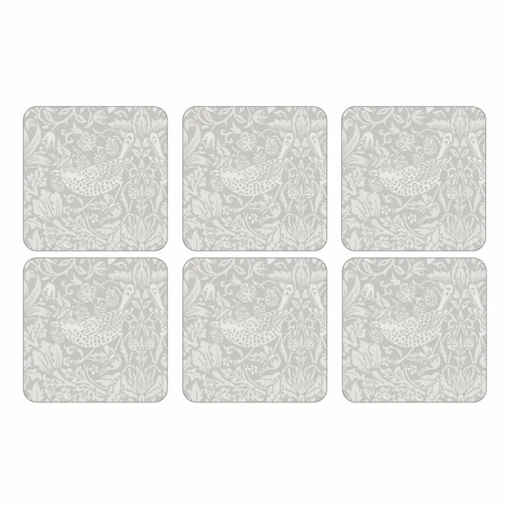 Discount Pimpernel Strawberry Thief glasunderlägg 6-pack Grey