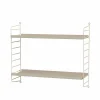 String hylla sovrum beige - Kombination B