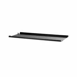 String hyllplan metall svart 78x30 cm låg kant