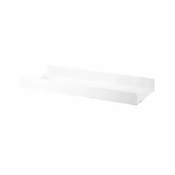 Outlet String hyllplan metall vit 78x30 cm hög kant