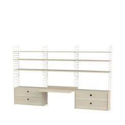 String kontor ask & beige - Kombination F