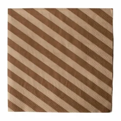 DBKD Stripe pappersservett 33x33 cm 20-pack Nougat