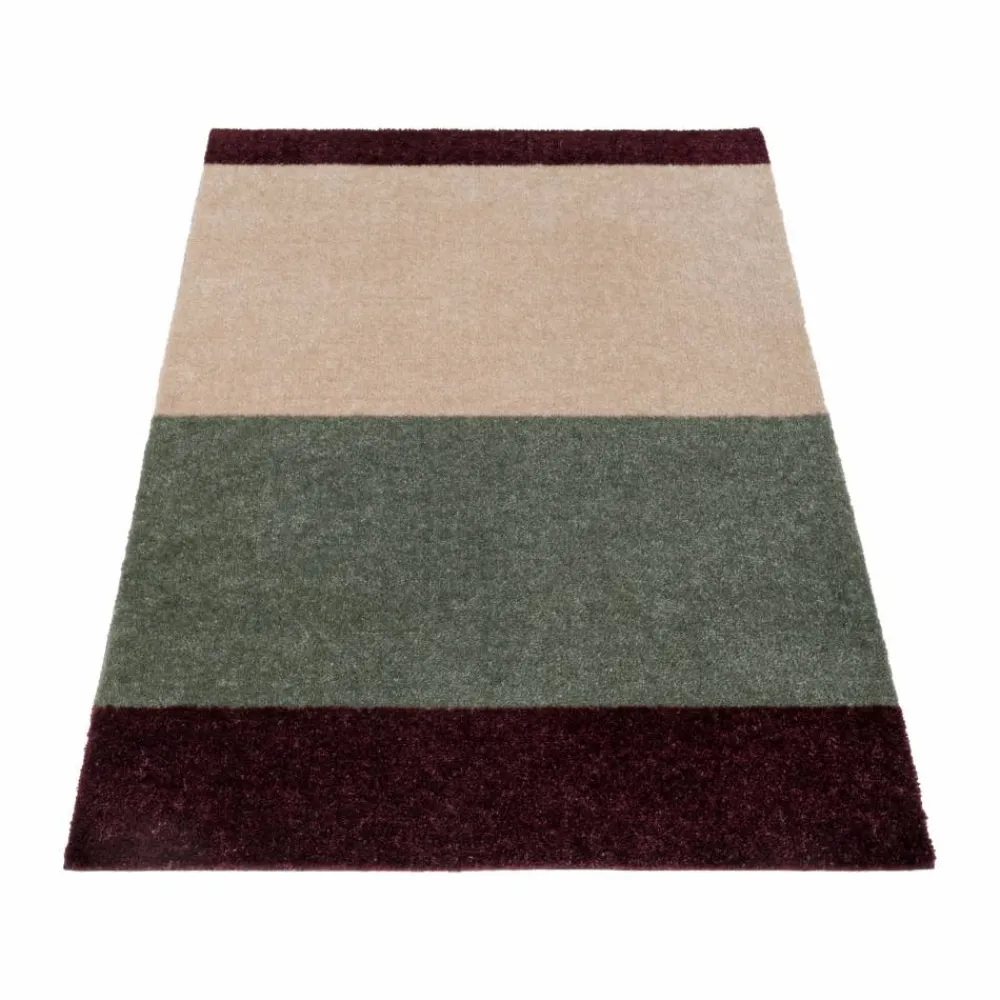 Discount tica copenhagen Stripes dörrmatta horisontell Green-ivory-bordeaux 60x90 cm