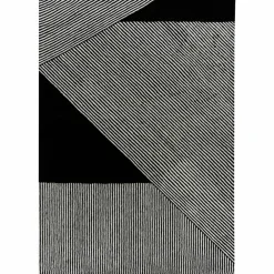 NJRD Stripes ullmatta svart 200x300 cm