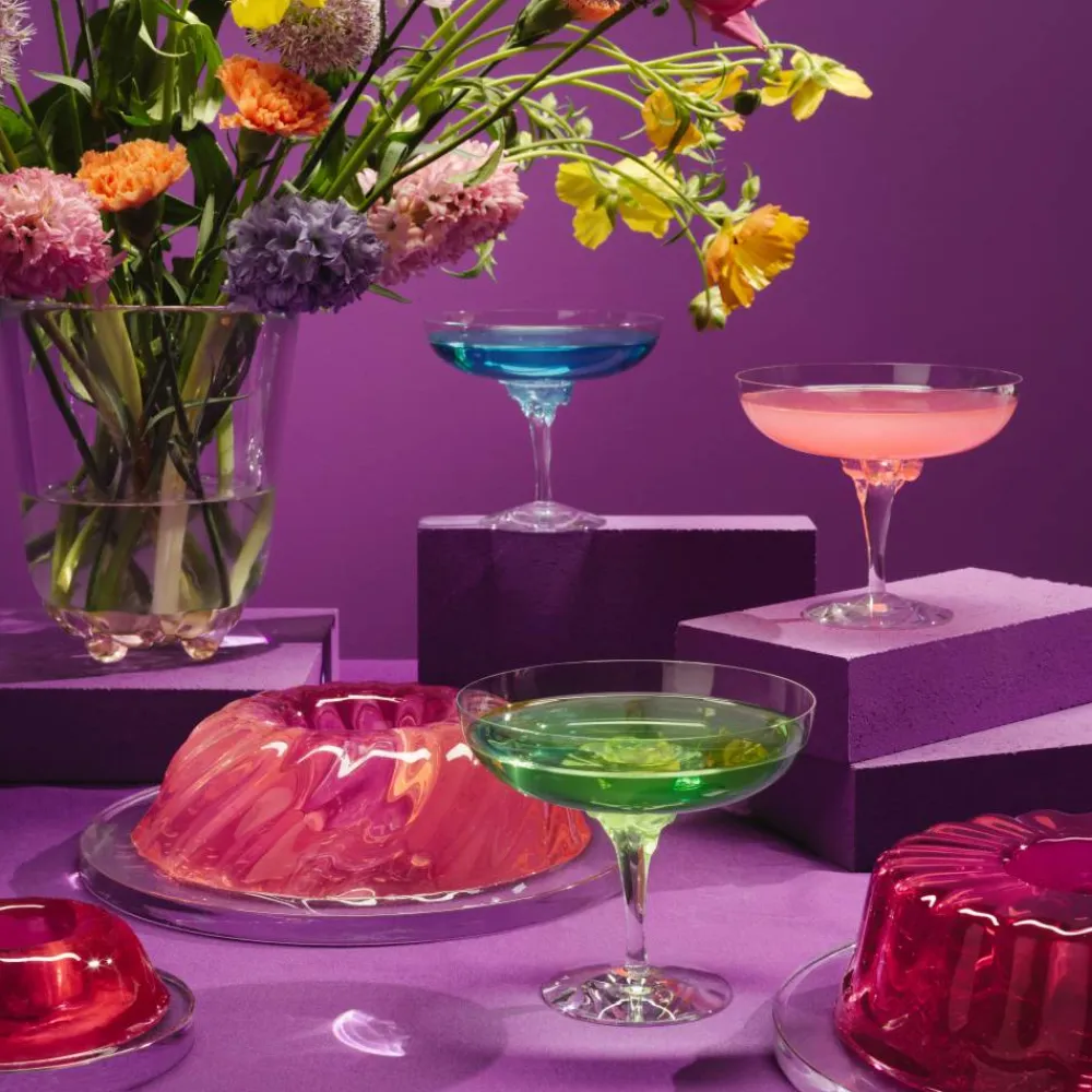 Kosta Boda Sugar Dandy coupeglas 32 cl Rosa