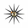 Vitra Sunburst clock väggklocka Svart-Mässing