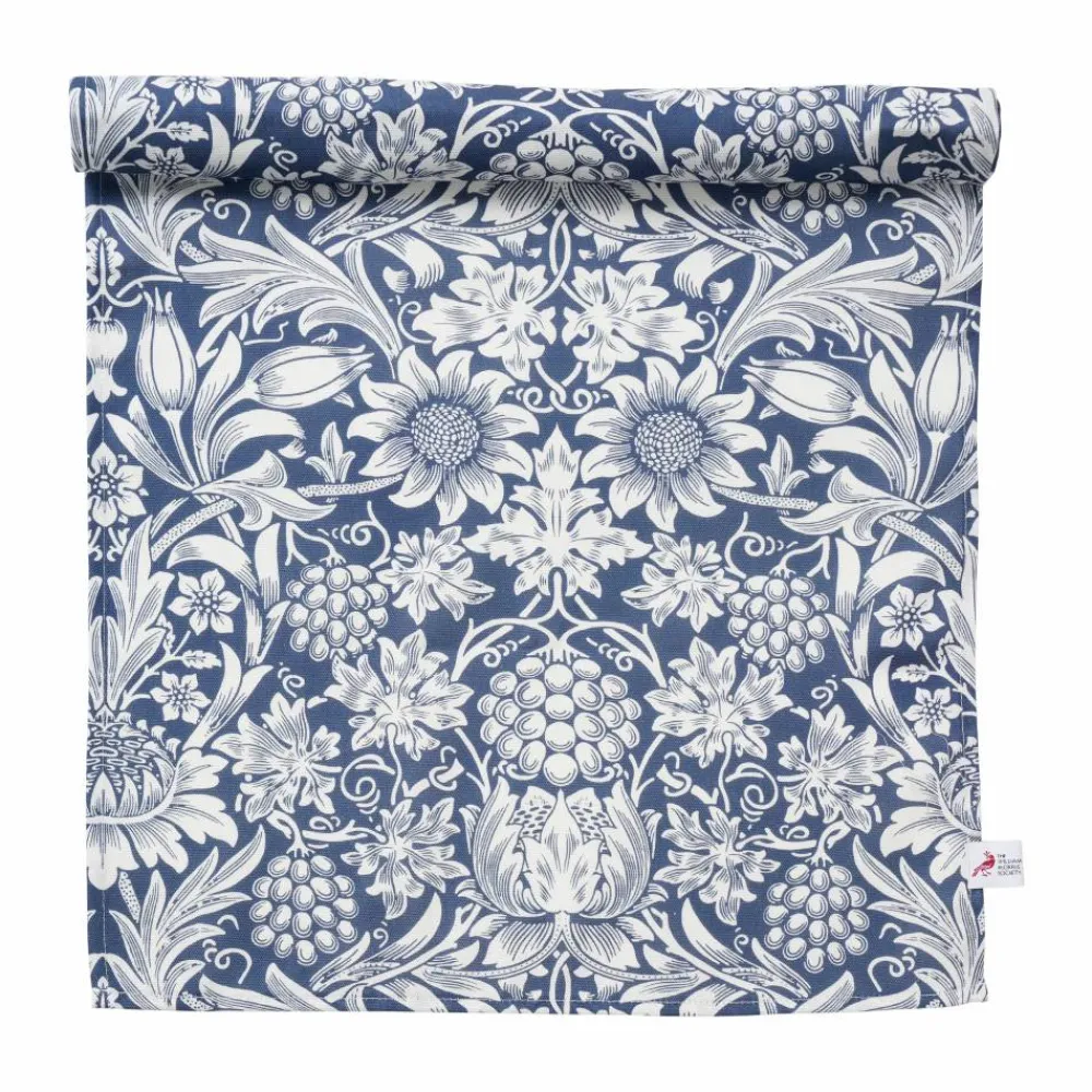 Klippan Yllefabrik Sunflower löpare 45x150 cm Dark denim