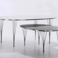 Fritz Hansen Superellipse B616 matbord 170x100 cm White laminate-chrome