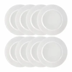 Rörstrand Swedish Grace tallrik Ø27 cm 8-pack - Snö (vit)