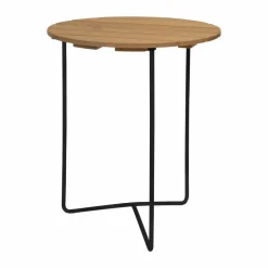 Grythyttan Stålmöbler Table 6B bord Oljad ek-svart Ø60 cm