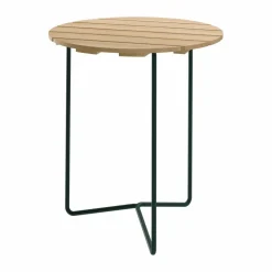 Grythyttan Stålmöbler Table 6B bord Oljad furu-grönt stålstativ